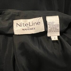 Niteline Elegant Black Silk Maxi Dress